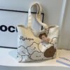 Sac à main élégant pour femmes avec visage d'ours Kawaii japonais(TEMU)