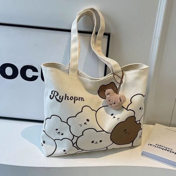 Sac à main élégant pour femmes avec visage d'ours Kawaii japonais(TEMU)