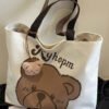 Sac à main élégant pour femmes avec visage d'ours Kawaii japonais(TEMU)