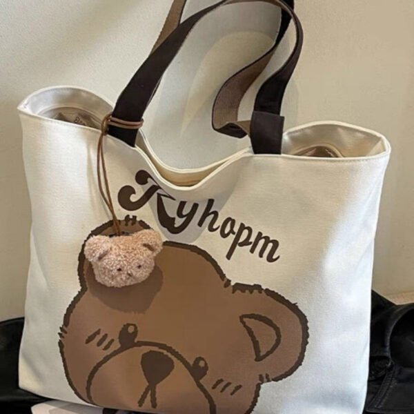 Sac à main élégant pour femmes avec visage d'ours Kawaii japonais(TEMU)