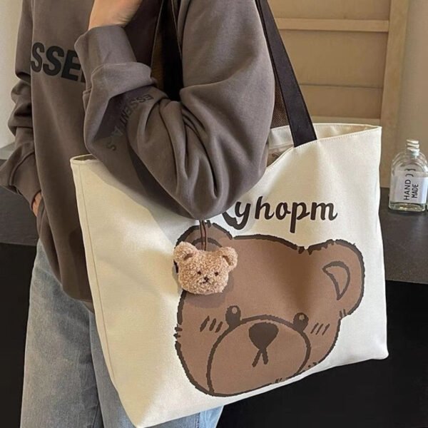 Sac à main élégant pour femmes avec visage d'ours Kawaii japonais(TEMU)