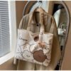 Sac à main élégant pour femmes avec visage d'ours Kawaii japonais(TEMU)