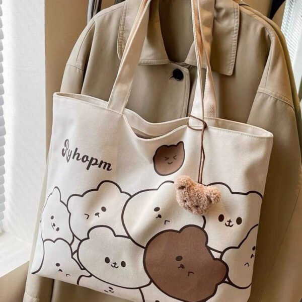Sac à main élégant pour femmes avec visage d'ours Kawaii japonais(TEMU)