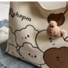 Sac à main élégant pour femmes avec visage d'ours Kawaii japonais(TEMU)