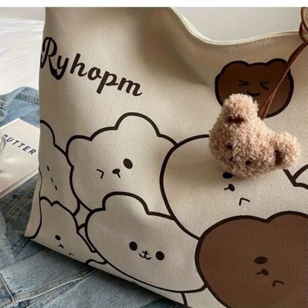 Sac à main élégant pour femmes avec visage d'ours Kawaii japonais(TEMU)