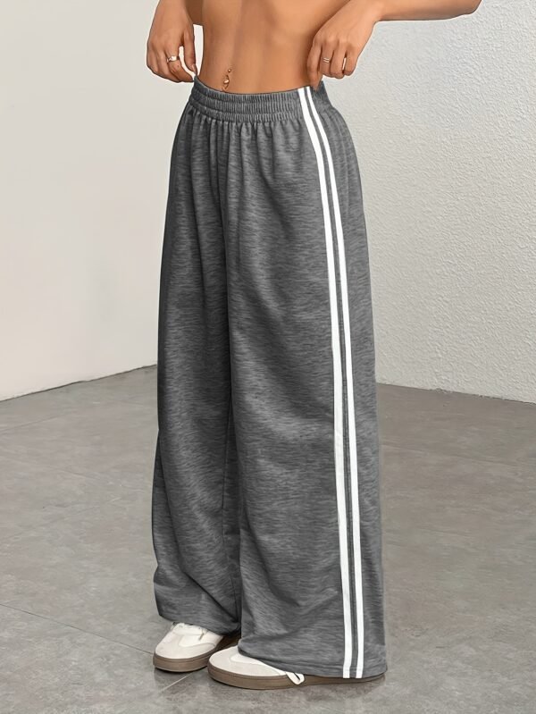 Pantalon décontracté et élégant à rayures latérales (TEMU)