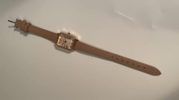 Montre à quartz élégante vintage carrée avec chiffres romains pour femme LUCKYFOX(TEMU)