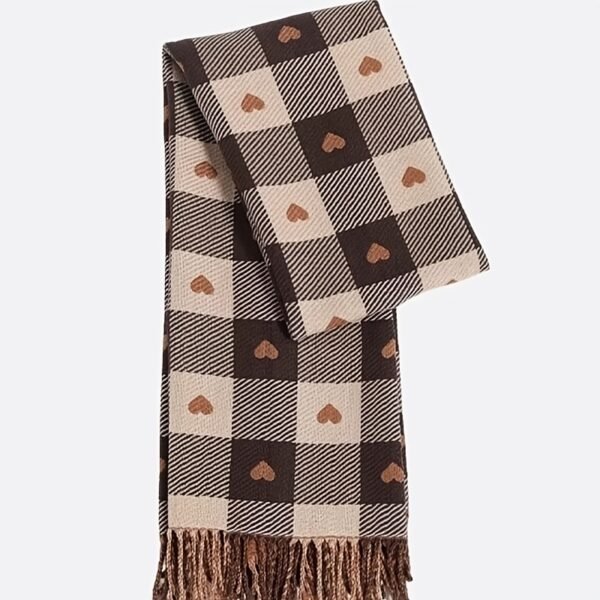 Écharpe châle à motif cœur pour femme - (TEMU)