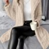 Manteau en Fausse Fourrure Ciblé pour Femmes (TEMU)