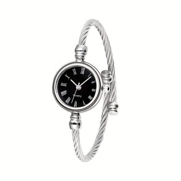 Montre-bracelet Mini Art Petite et Élégante, Style Rétro pour Femme avec un Tempérament Simple de Vie(TEMU)