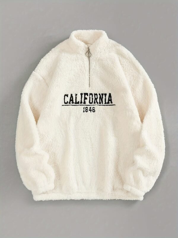 California 1846 Sweat-shirt pull à broder pour femmes - Pull à manches longues en polaire confortable avec capuche décontractée et col montant (TEMU)