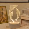 1pc Veilleuse Motif Créatif Dauphin Lampe de Chevet Créative (TEMU)