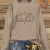 Pull confortable marron pour femme avec motif de montagne (TEMU)