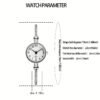 Montre-bracelet Mini Art Petite et Élégante, Style Rétro pour Femme avec un Tempérament Simple de Vie(TEMU)