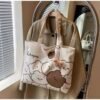 Sac à main élégant pour femmes avec visage d'ours Kawaii japonais(TEMU)