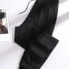 Pantalon taille haute pour femme avec ceinture à cordon, tissu élastique, poches latérales (TEMU)