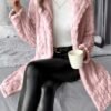 Manteau en Fausse Fourrure Ciblé pour Femmes (TEMU)