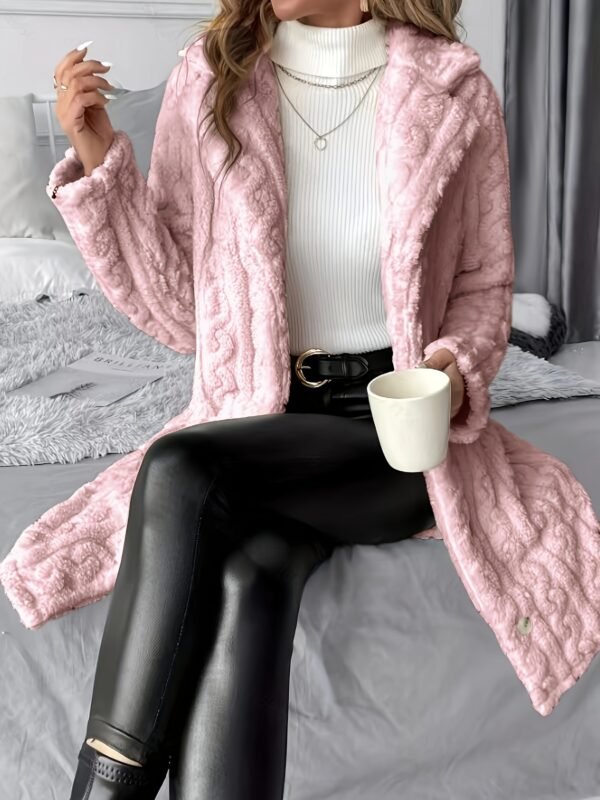 Manteau en Fausse Fourrure Ciblé pour Femmes (TEMU)