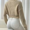 Pull Décontracté à Col Montant Papillon pour Femmes (TEMU)