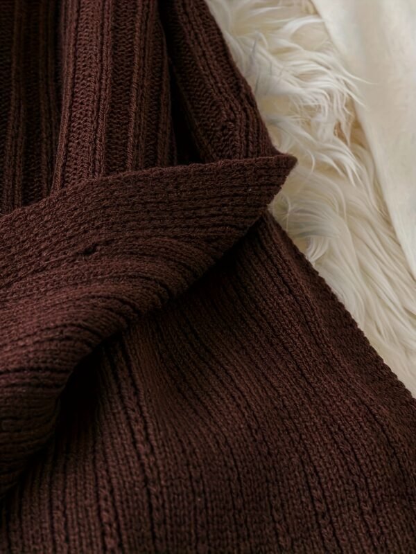 (TEMU)Gilet élégant de couleur unie pour femmes -  marron, parfait pour des tenues décontractées ou chic