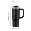 Gobelet Isolé en Acier Inoxydable 900ml avec Paille et Poignée, Étanche, Sans BPA(TEMU)