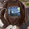 Pull Femme Van Gogh Nuit Étoilée - Sweat à Manches Longues Col Rond Bleu Marine, Confortable et Décontracté(TEMU)