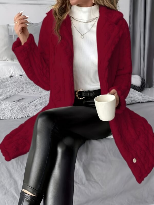 Manteau en Fausse Fourrure Ciblé pour Femmes (TEMU)