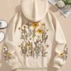 Sweat à Capuche Imprimé Floral pour Femme (TEMU)