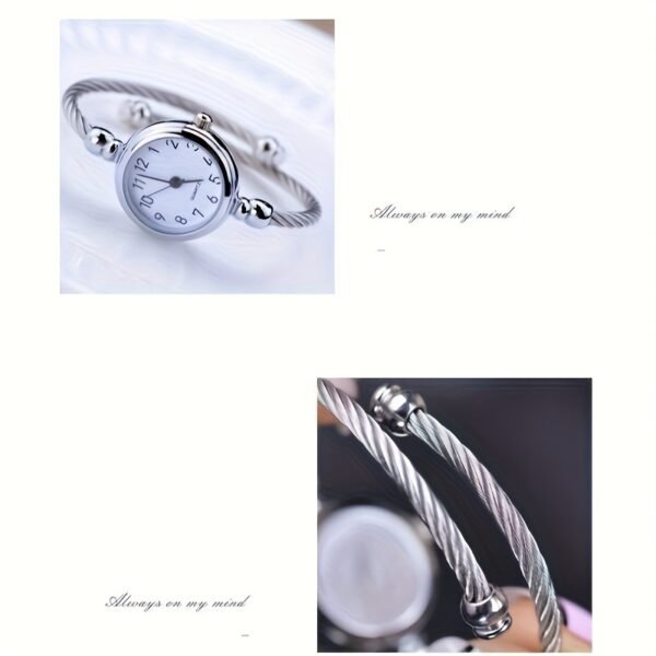 Montre-bracelet Mini Art Petite et Élégante, Style Rétro pour Femme avec un Tempérament Simple de Vie(TEMU)