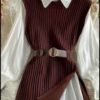 (TEMU)Gilet élégant de couleur unie pour femmes -  marron, parfait pour des tenues décontractées ou chic