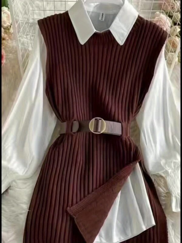 (TEMU)Gilet élégant de couleur unie pour femmes -  marron, parfait pour des tenues décontractées ou chic