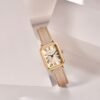 Montre à quartz élégante vintage carrée avec chiffres romains pour femme LUCKYFOX(TEMU)