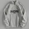 California 1846 Sweat-shirt pull à broder pour femmes - Pull à manches longues en polaire confortable avec capuche décontractée et col montant (TEMU)