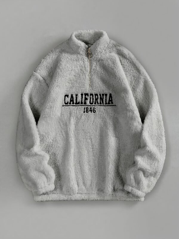 California 1846 Sweat-shirt pull à broder pour femmes - Pull à manches longues en polaire confortable avec capuche décontractée et col montant (TEMU)