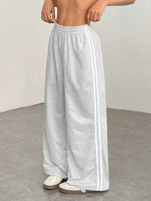 Pantalon décontracté et élégant à rayures latérales (TEMU)