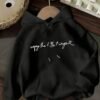 Sweat à capuche décontracté pour femmes avec impression de lettres "Enjoy the Little Things" (TEMU)