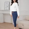 (TEMU) Collants Doux et Doublés en Polaire, Pantalons Longs à Taille Haute