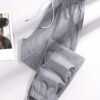 Pantalon taille haute pour femme avec ceinture à cordon, tissu élastique, poches latérales (TEMU)