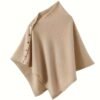 châle pour femme 100% laine - Châle et écharpe multifonctionnel élégant, minimaliste et de luxe avec fermeture à bouton-pression(TEMU)
