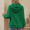 Sweat à capuche rouge décontracté pour femme - Manches longues, cordon de serrage, sweat-shirt avec poche avant (TEMU)