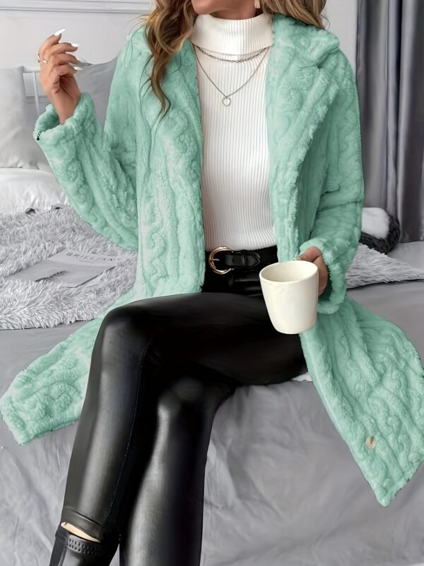 Manteau en Fausse Fourrure Ciblé pour Femmes (TEMU)