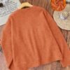 Pull confortable marron pour femme avec motif de montagne (TEMU)