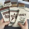 5 Paires de Chaussettes Vintage à Imprimé Lettres - (TEMU)