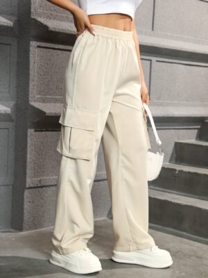 Pantalon cargo à jambe droite, pantalon résistant(TEMU)
