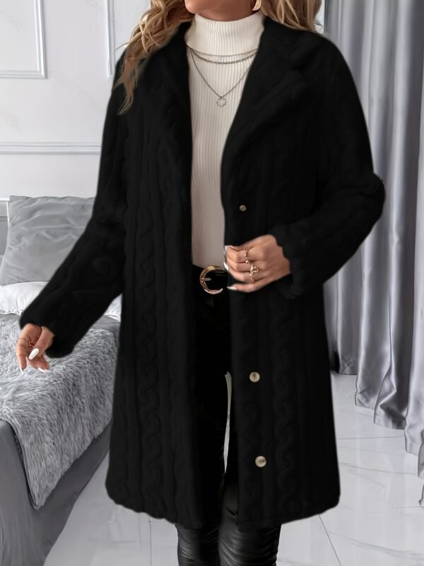 Manteau en Fausse Fourrure Ciblé pour Femmes (TEMU)