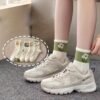 (TEMU)5 Paires de Chaussettes Mi-Mollet à Motifs Floraux pour Femmes