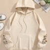 Sweat à Capuche Imprimé Floral pour Femme (TEMU)