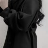 Manteau d'hiver beige pour femme - Blazer à col revers avec ceinture, manches courtes et structure rigide. Col en V (TEMU)
