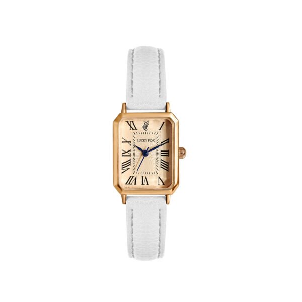 Montre à quartz élégante vintage carrée avec chiffres romains pour femme LUCKYFOX(TEMU)