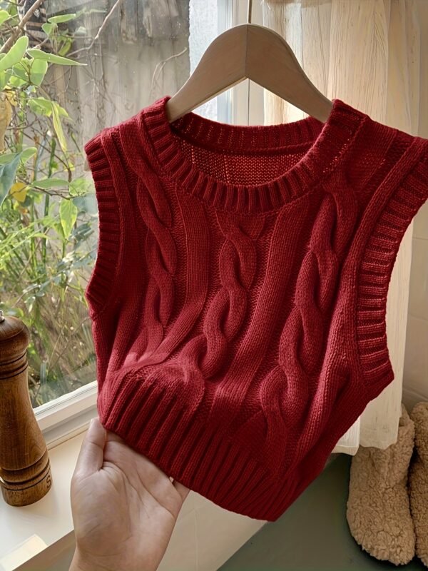 b9f80562-6939-45f2-a490-3de45d38d854 Haut sans manches élégant pour femmes - Tunique à col rond et courtes (TEMU)